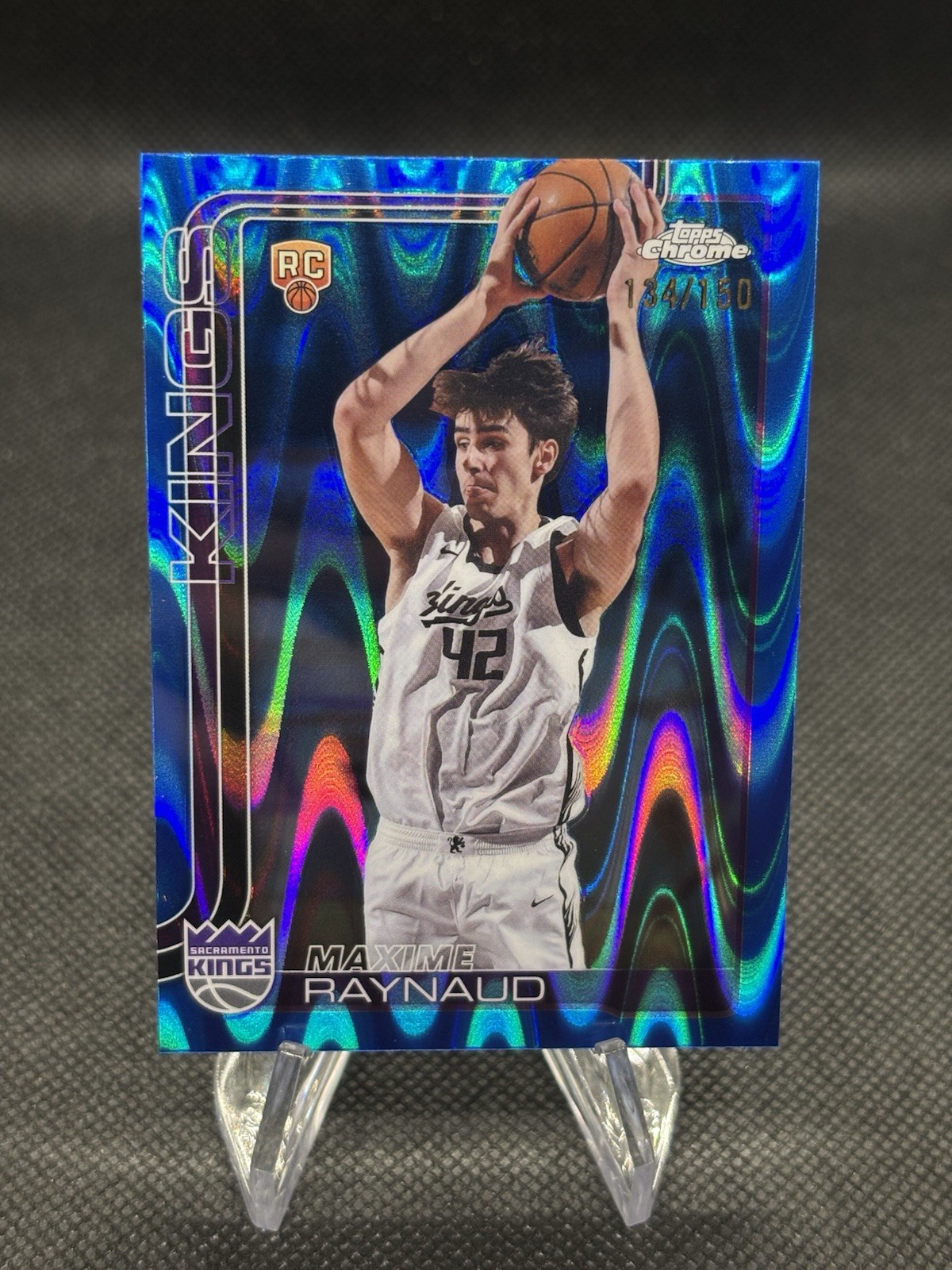 2025-26 Topps Chrome Maxime Raynaud Blue Refractor /150 Rookie #293 RC