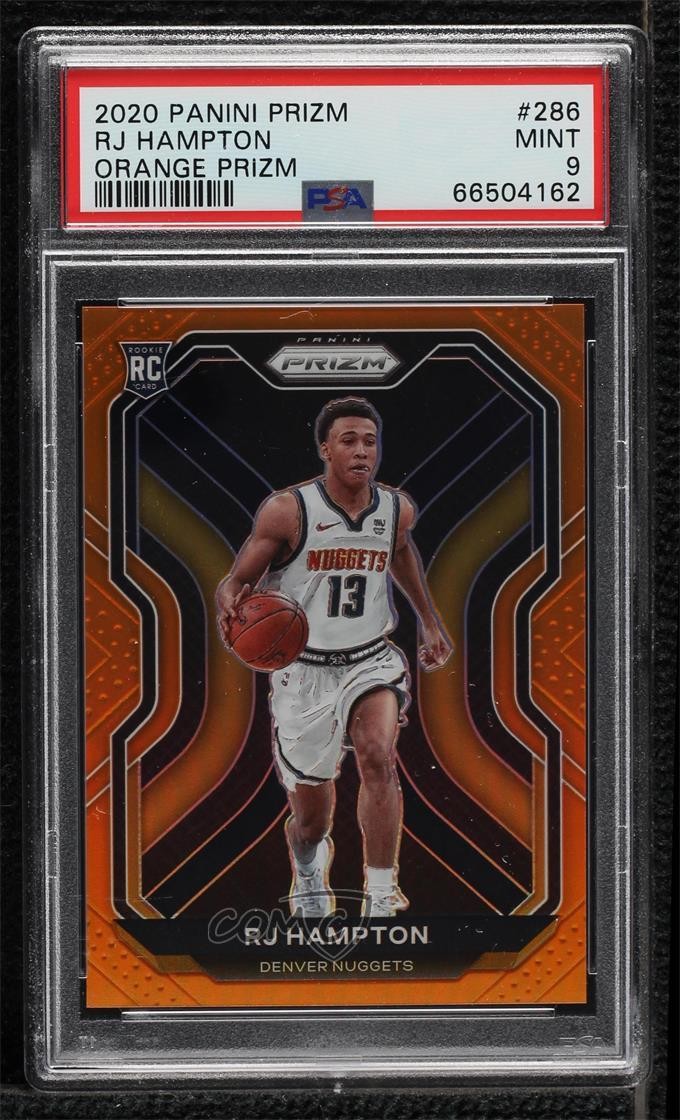 2020-21 Panini Prizm Orange Prizm 16/49 RJ Hampton #286 PSA 9 MINT 00ma