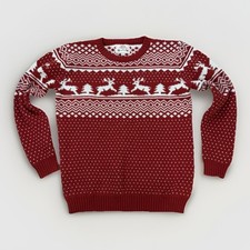 Merry Christmas Pullover Sweater Reindeer Holiday Festive V28 Adult Unisex SZ XL