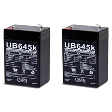 UPG 2 Pack - 6VOLT 4.5AMP HOUR RECHARGEABLE SLA 4.5AH SEALED BATTERY