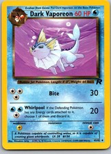 Dark Vaporeon Unlimited Uncommon Team Rocket 45/82 NM on eBay