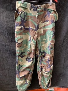 Genuine US Army Woodland Camouflage Combat Trousers Size Medium Long