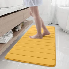 Memory Foam Bath Mat 55" x 24" Ultra Soft and Non-Slip Bathroom Rugs Water Ab...