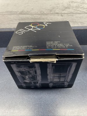 Studio Nova Set Of 4 11 Oz. Lowball Whiskey Glasses  In Original Box NOS