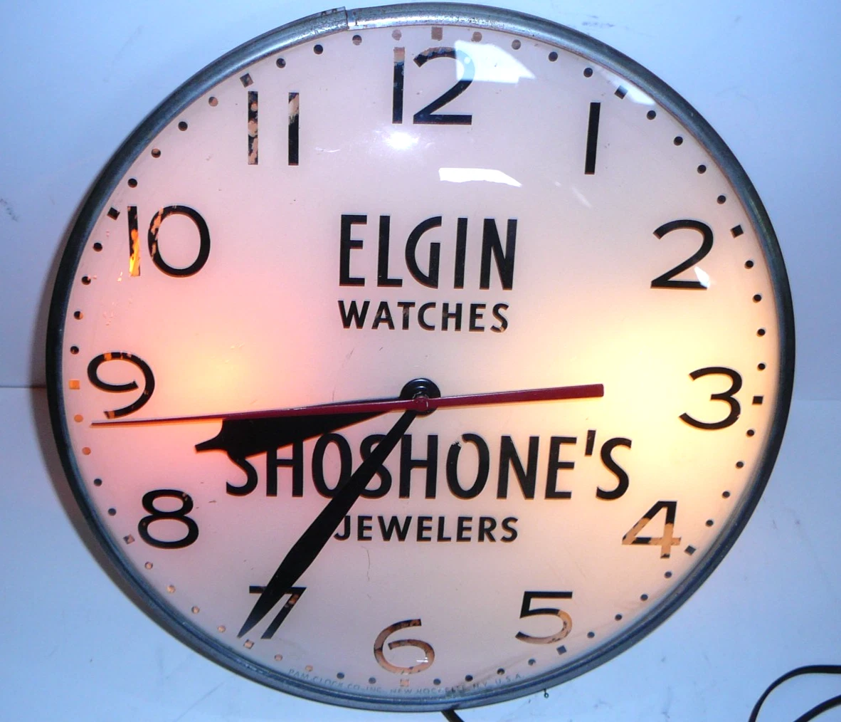 スペシャル USA製 ビンテージ PAM CLOCK社 実働品 パムクロック PAM-CLOCK アンティーク PAM-CLOCK (40'S〜50'S)
