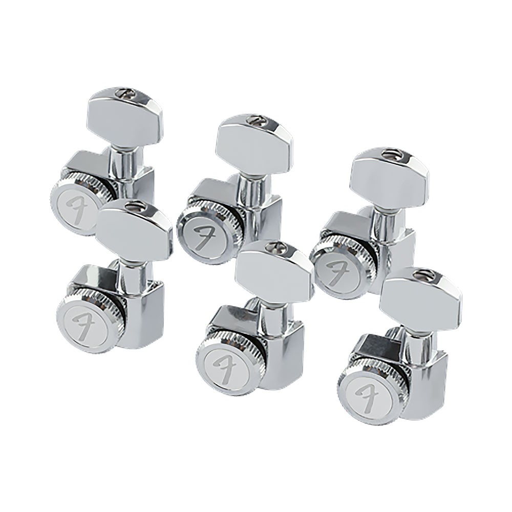 Fender Locking Stratocaster/Telecaster Tuners 6 In-Line Left Handed (Chrome)