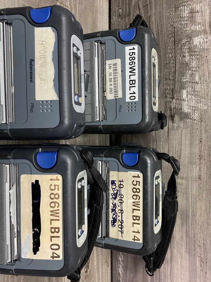 Intermec PB50 Mobile Thermal Barcode Printer Lot of 4 - Please Read - Image 2 of 4