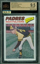 1977 TOPPS LOA #372 RICH FOLKERS UNISSUED PROOF BGS 9.5 MAC SOLO FINEST $500 CAR
