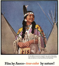 1940s ANSCO ANSCOCHROME COLOR CAMERA FILM COLOR MOVIES FULL PAGE PRINT AD Z5299