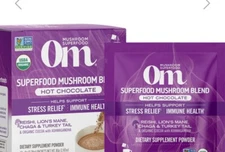 Om Mushroom Superfood, Mushroom Powder Hot Chocolate Organic, 10 Count, 0.28 ...