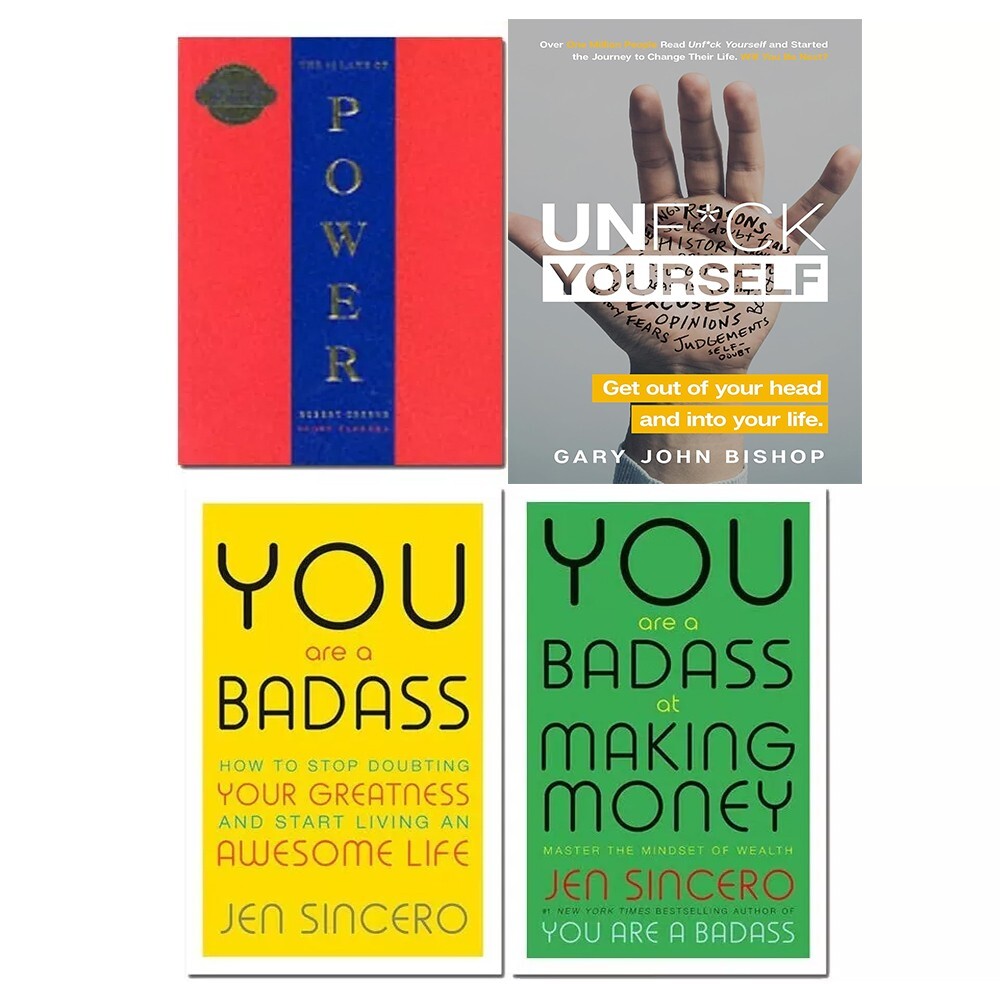 48 laws of power, Unf ck yourself, You are a badass making money 4 Books Set