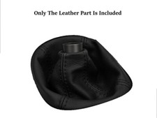 Black Stitch Synthetic Leather Shift Boot Cover For Acura Rsx 2002 03 04 05 2006