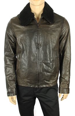 THE MENS STORE BLOOMINGDALES MADE IN ITALY 100% LAMBSKIN PILOT JACKET L $850