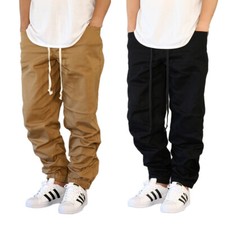 MEN'S SUPER BAGGY FIT TWILL DROP CROTCH JOGGER PANTS SIZE S-5XL VICTORIOUS