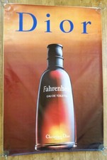 DIOR Farenheit Perfume original vintage LARGE 6x4 ft BUS SHELTER poster