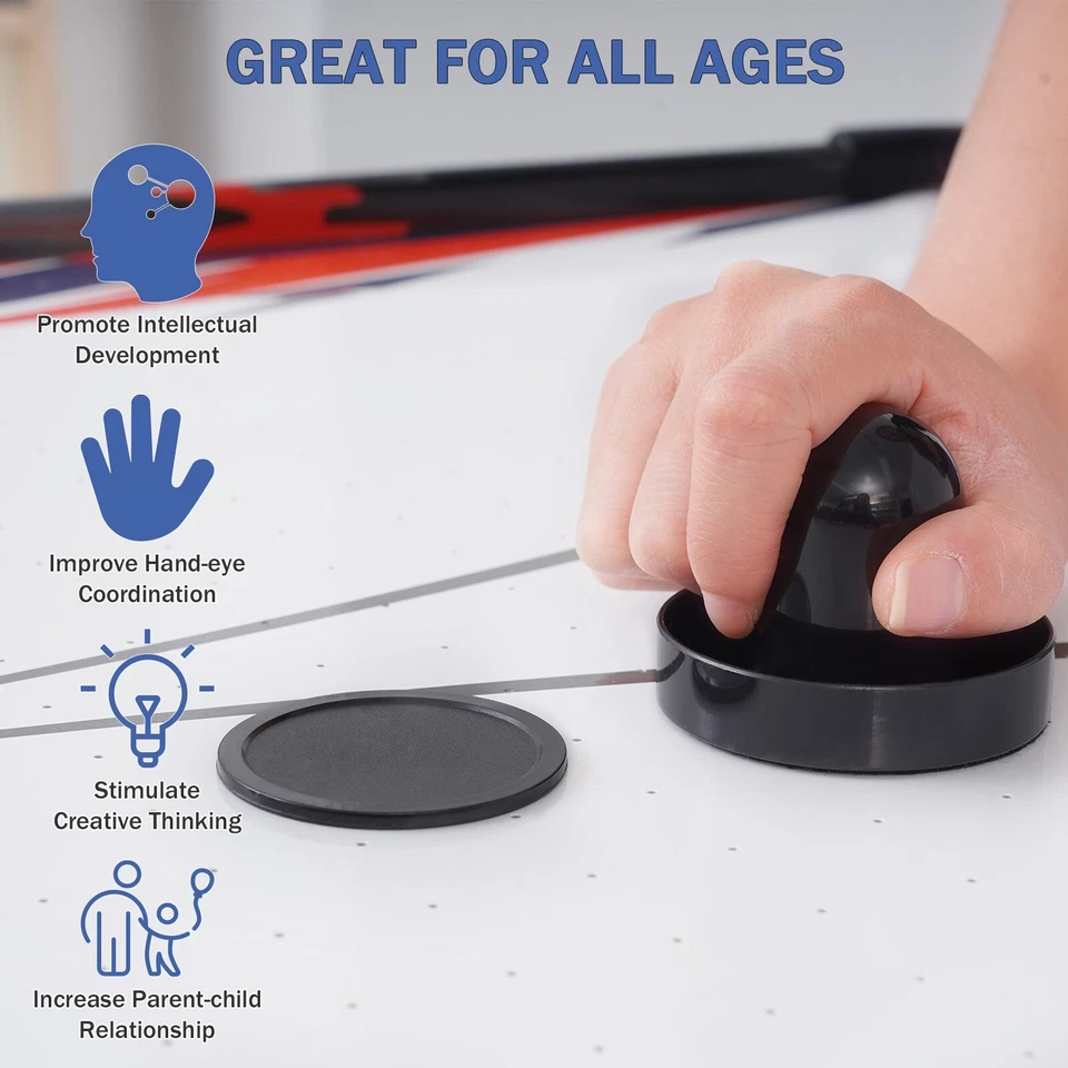 54" Air-Powered Hockey Table 12V  Sport Hockey Game Pushers Pucks LED Scoreboard - Image 4 of 4