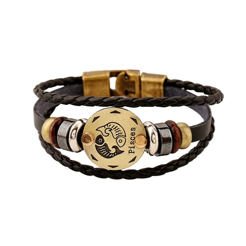 Männer 12 Zodiac Vintage Armband Mode Legierung Armband mit Sternbild - 第 8/11 張圖片