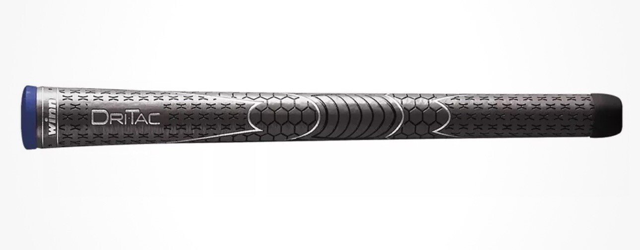 Winn DriTac Midsize Golf Grip – Blue/Black, Standard Rubber (6DT-BBL)