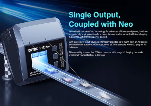 SkyRC S100neo Balance Charger AC100W DC200W 12A Smart LiPo Battery RC Discharger - Picture 9 of 26