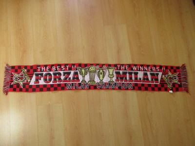 Écharpe De Football Très Ancienne De L'AC MILAN Milan Champion