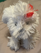 Dan Dee Spinning White Dog Maltese Plush Christmas 7.5 NOT WORKING