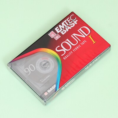 BASF EMTEC Sound I 90 Minute Blank Audio Cassette Tape *NEW & SEALED*