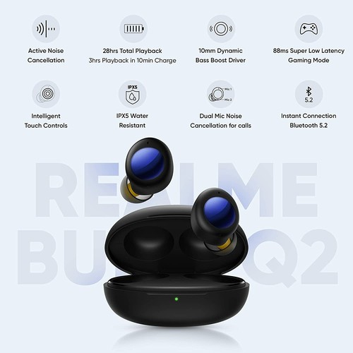 Latest realme Buds Q2 Bluetooth Truly Wireless in Ear Earbuds With Free Postage - Foto 3 di 9