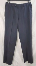 Jack Victor Harbor Mens Wool Dress Pants Size 33 Performance Stretch Navy Blue