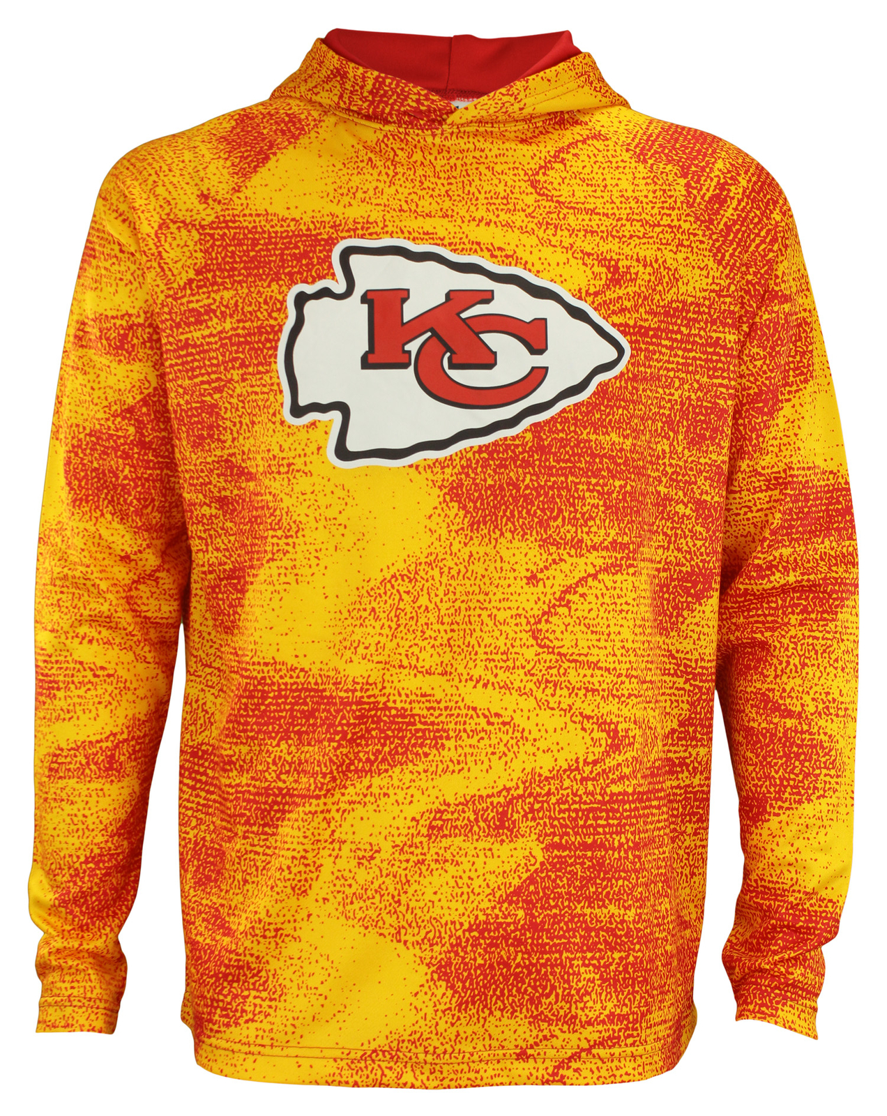 Легкая французская махровая толстовка с капюшоном Zubaz NFL Kansas City Chiefs Mens Static Body