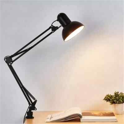 Lamp Desk Architect Arm Swing Adjustable Light Table Clamp Black Metal US Plug