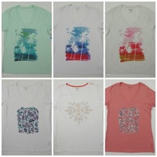 Columbia Women's V Neck T Shirt Palms, Paisley, Geometric Multiple Colors/Sizes