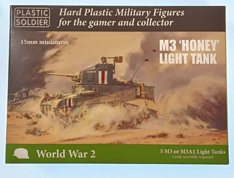 WW2V15033 15mm M3 'HONEY' Light Tank Plastic Soldier 1/100 NEW IN BOX WW2