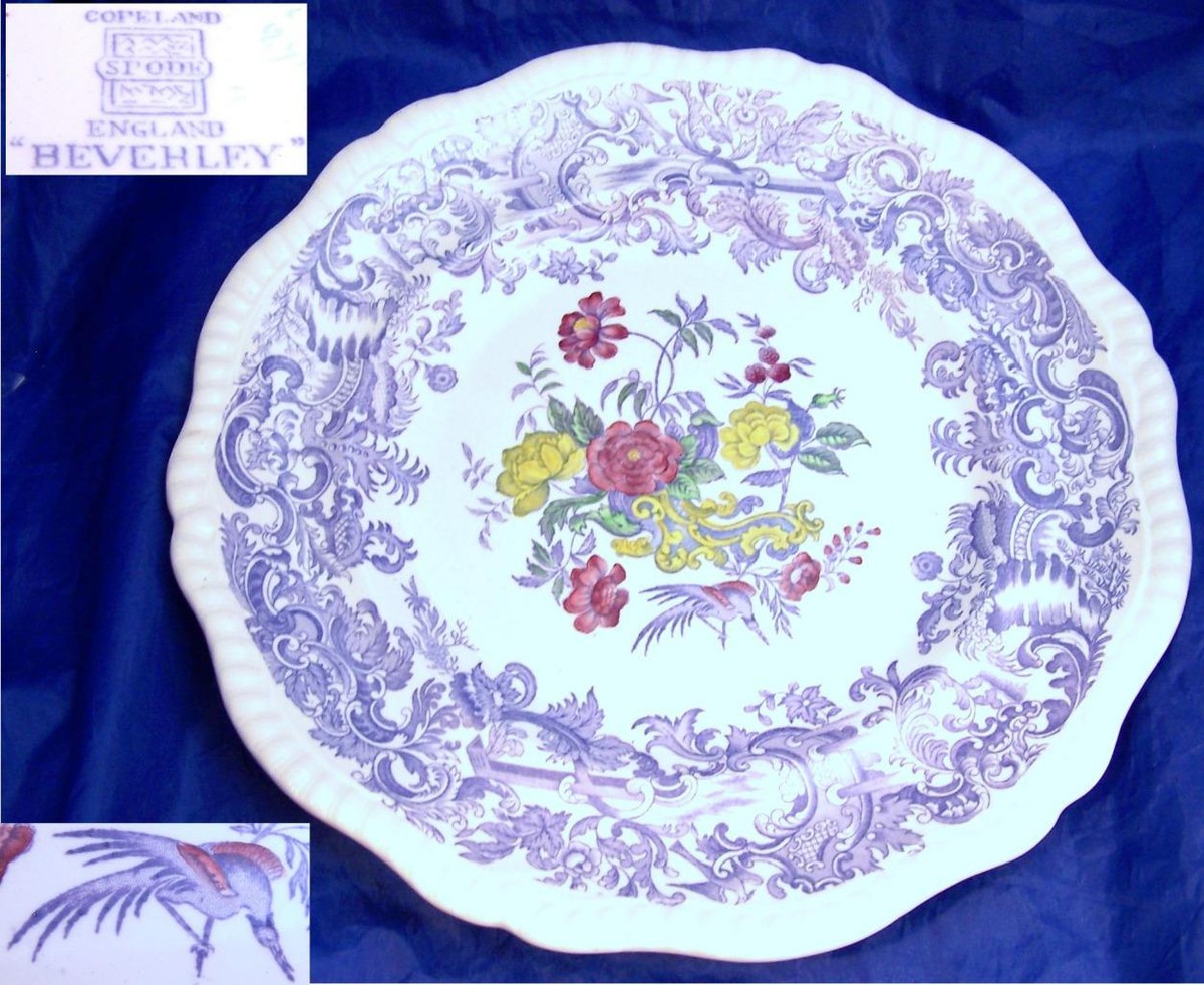 Copeland Spode England Purple Mulberry Beverly Dinner Plate