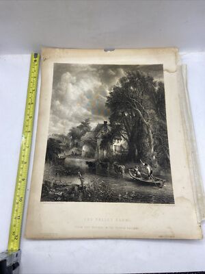 The Valley Farm J. Constable R. A Bentley Art Engraving London Virtue River M6