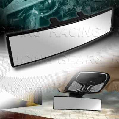300MM Wide Convex Curve Interior Clip On Panoramic Rear View Mirror Universal