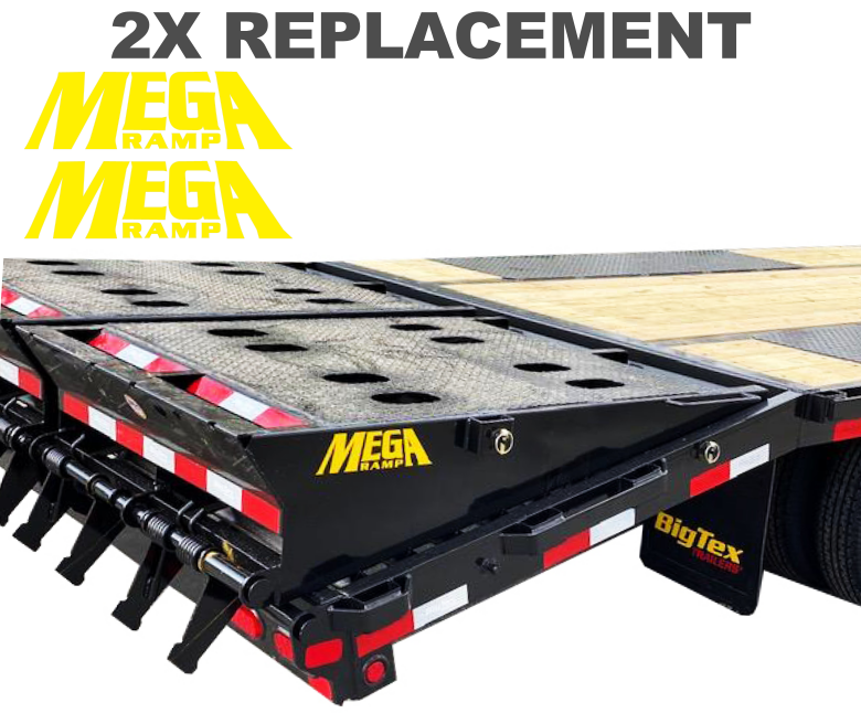 2PCS Trailer Replacement Vinyl Decal Sticker Graphic Fits