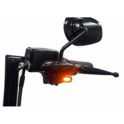 Frecce Moto LED Cromate - Manopole Con Indicatori Per Harley Road King Dyna Sportster