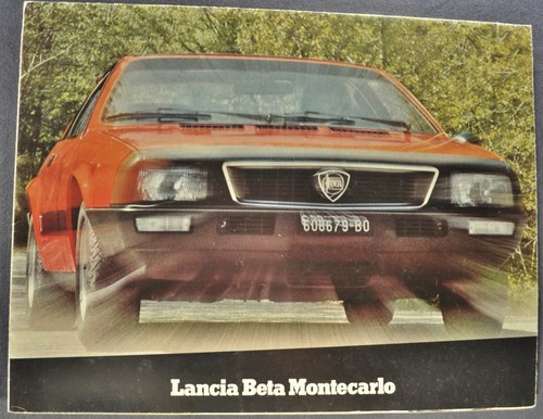 1976-1977 Lancia Beta Montecarlo Coupe Brochure Folder Excellent Original