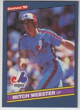 1986 Leaf Donruss - MITCH WEBSTER - #523 - Montreal Expos BOX FRESH