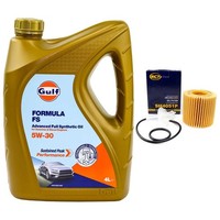 MotoröL Set Gulf Formula Fs 5W-30 4 Liter + ÖLfilter FüR Subaru Trezia 1.3 99PS