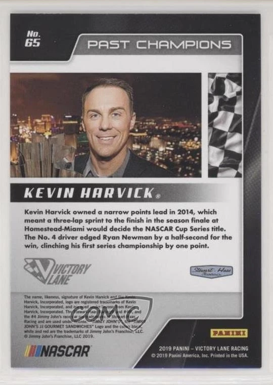 2019 Panini Victory Lane Past Champions Kevin Harvick #65 - Image 2 of 2