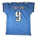 MATTHEW STAFFORD DETROIT LIONS #9 SIGNED FOOTBALL JERSEY AUTOGRAPHED NFL COA