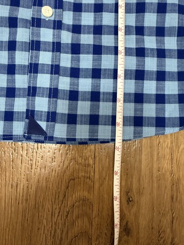 UNTUCKit Hemd Herren Small blau kariert Slim Fit faltenfrei Button Down Freizeit - Bild 2 von 5