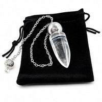 Klar Quarz Pendel WüNschelrutengäNger Kristall Heilung Reiki Chakra...