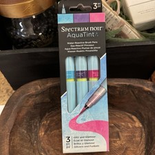 Spectrum Noir AquaTint Vintage WaterReactive Brush Pen Glitz And Glamour NEW