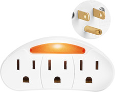 3-Prong to 3-Prong 3-Side Outlet Plug Splitter Converter, Multi Plug Adapter wit