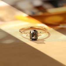 18k Gelbgold Spinell Und Diamanten Edelstein Vintage Stil Damen Ring M082