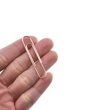 Heavy Duty Rose Gold Paper Clips Metal Clamp Secure Grip for Office Home Use
