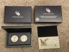 2 - 2012 San Francisco American Eagle 1 oz .999 Silver Proof - Two-Coin Set OGP