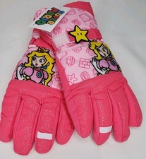 Princess Peach Winter Ski Gloves Pink Thinsulate Size S/M Nintendo Mario Bro